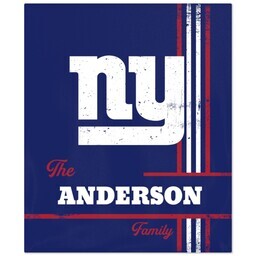 NFL 50x60 Fleece Blanket with New York Giants, Distressed Lines design