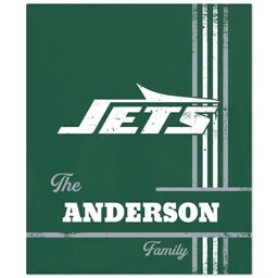 NFL 50x60 Fleece Blanket with New York Jets, Distressed Lines design