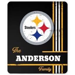 NFL 50x60 Sherpa Fleece Blanket with Pittsburgh Steelers, Distressed Lines design