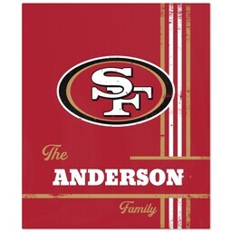 NFL 50x60 Fleece Blanket with San Francisco 49ers, Distressed Lines design