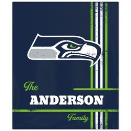 NFL 50x60 Fleece Blanket with Seattle Sea Hawks, Distressed Lines design