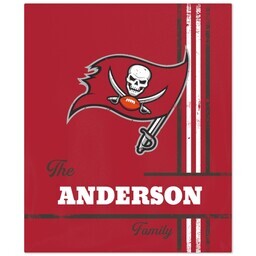 NFL 50x60 Fleece Blanket with Tampa Bay Buccaneers, Distressed Lines design