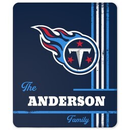 NFL 50x60 Sherpa Fleece Blanket with Tennessee Titans, Distressed Lines design