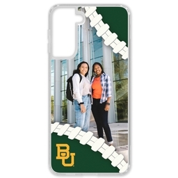 Transparent Galaxy S21 Case with Baylor Bears design