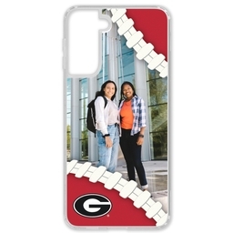 Transparent Galaxy S21 Case with Georgia Bulldogs design