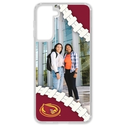 Transparent Galaxy S21 Case with Iowa State Cyclones design