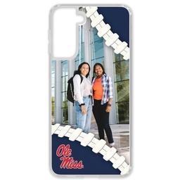 Transparent Galaxy S21 Case with Mississippi Ole Miss Rebels design