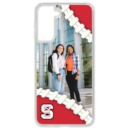 Transparent Galaxy S21 Case with North Carolina State Wolfpack design