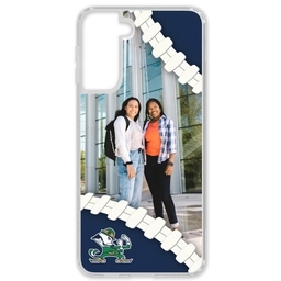 Transparent Galaxy S21 Case with Notre Dame Fighting Irish design