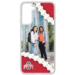 Transparent Galaxy S21 Case with Ohio State Buckeyes design