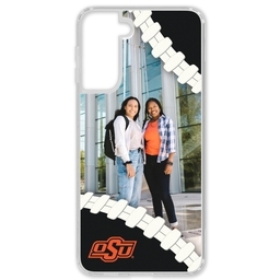 Transparent Galaxy S21 Case with Oklahoma State Cowboys design