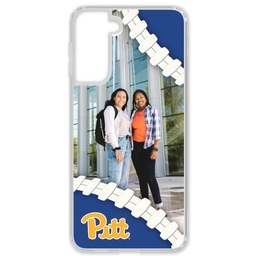 Transparent Galaxy S21 Case with Pittsburgh Panthers design