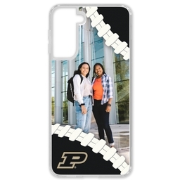 Transparent Galaxy S21 Case with Purdue Boilermakers design