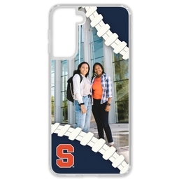 Transparent Galaxy S21 Case with Syracuse Orange design