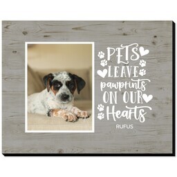11x14 Same-Day Mounted Print with Rustic Pawprint design