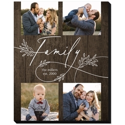 8x10 Same-Day Mounted Print with Scripted Family design