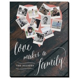 11x14 Same-Day Mounted Print with Love Makes A Family design