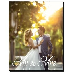 11x14 Same-Day Mounted Print with Mr & Mrs design