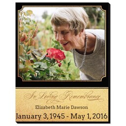 11x14 Same-Day Mounted Print with In Loving Remembrance - Gold design
