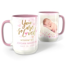 Pink Photo Mug, 15oz with Already Loved design