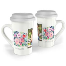 Thumbnail for Premium Grande Photo Mug with Lid, 16oz with Beauty & Love design 1