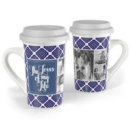 Premium Grande Photo Mug with Lid, 16oz with Family Loves design