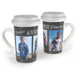 Thumbnail for Premium Grande Photo Mug with Lid, 16oz with Totally Awesome Family design 1