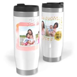 Thumbnail for 14oz Personalized Travel Tumbler with Dazzle Mom design 1