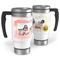 Thumbnail for 14oz Stainless Steel Travel Photo Mug with Dazzle Mom design 1
