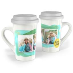 Thumbnail for Premium Grande Photo Mug with Lid, 16oz with Grandma Watercolor Splash design 1