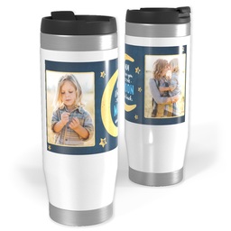 14oz Personalized Travel Tumbler with Love You to the Moon design