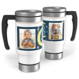 Thumbnail for Stainless Steel Photo Travel Mug, 14oz with Love You to the Moon design 1