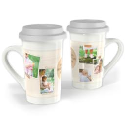Thumbnail for Premium Grande Photo Mug with Lid, 16oz with Mom is Home design 1