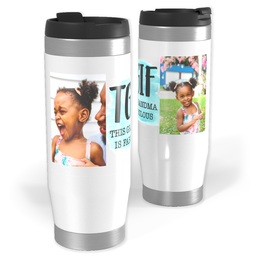 14oz Personalized Travel Tumbler with TGIF Grandma design