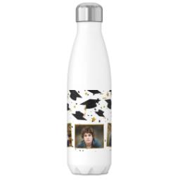 Thumbnail for 17oz Slim Water Bottle with Black and Gold Caps design 1