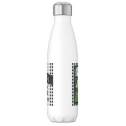 Thumbnail for 17oz Slim Water Bottle with Checkered Chalk Board design 2