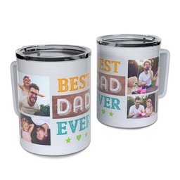 Personalized Coffee Travel Mugs with Best Dad Ever design