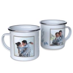 Thumbnail for Personalized Enamel Campfire Mugs with Cold Outside design 1
