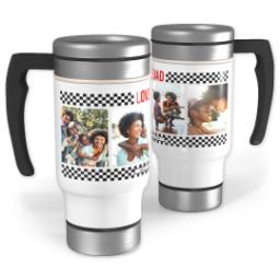 Thumbnail for 14oz Stainless Steel Travel Photo Mug with Dad Checkers Black design 1