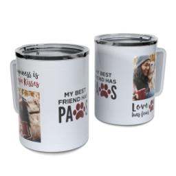 Thumbnail for Personalized Coffee Travel Mugs with Dog Love design 1