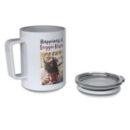 Thumbnail for Personalized Coffee Travel Mugs with Dog Love design 4
