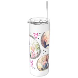 Thumbnail for Tumbler with Straw, 20oz with Fun Cirlces design 1