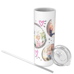 Thumbnail for Personalized Tumbler with Straw with Fun Cirlces design 3