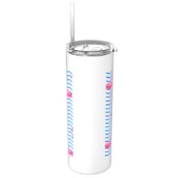 Thumbnail for Personalized Tumbler with Straw with Fun Flamingos design 2