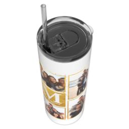Thumbnail for Tumbler with Straw, 20oz with Golden Monogram design 4