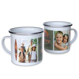 Thumbnail for 12oz Enamel Campfire Mug with Happy Campers design 1