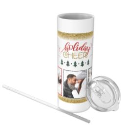 Thumbnail for Personalized Tumbler with Straw with Holiday Cheer design 3