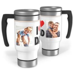 Thumbnail for 14oz Stainless Steel Travel Photo Mug with I Heart Dad design 1