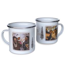 Thumbnail for Personalized Enamel Campfire Mugs with Joys of the Season design 1