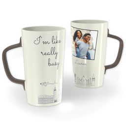 12oz Cafe Mug with Like Really Busy design